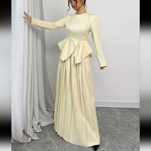 Apricot Matching Set For Women, Stylish Outfit With Tailored Blazer and Skirt